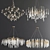 Exquisite Chandelier Collection: Crystal Galaxy, Serip Aqua, Willow, Waterfall 3D model small image 1