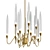 Modern Candle-shaped LED Chandelier 3D model small image 1