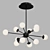 Elegant Glow: Bossa Nova Chandelier 3D model small image 1