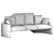 Timeless Elegance: Armani Casa Olsen Sofa 3D model small image 5