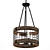 Rustic Wood Chandelier | Vintage-inspired Lighting 3D model small image 1