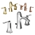 Chérie Bidet Faucet with 3-Hole Design 3D model small image 1