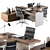 Elegant Office Furniture Set: Manager Edition 3D model small image 2
