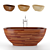 Luxury Wood Bathtub: Aquatica Karolina 2 3D model small image 6