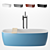 Coletta Stone Bathtub: Elegant Freestanding Design 3D model small image 1