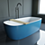 Coletta Stone Bathtub: Elegant Freestanding Design 3D model small image 3