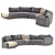 Stylish Circular Sofa: Thayer Coggin 3D model small image 1