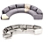 Stylish Circular Sofa: Thayer Coggin 3D model small image 3