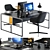 Modern Office Furniture Set 3D model small image 2