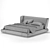 Luxury Spanish-Made Reeves Double Bed 3D model small image 2