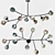 Elegant 28-Armature Bocci Chandelier 3D model small image 1