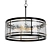 Bronze Brass Drum Pendant Light 3D model small image 1