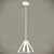 Sleek Metal LED Pendant 3D model small image 3