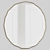 Elegant Wave Wooden Frame Mirror 3D model small image 1