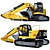 JCB Excavator 3D Model - Realistic Design 3D model small image 1