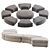 Sleek Italian Loman Sofa 3D model small image 3