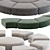 Sleek Italian Loman Sofa 3D model small image 4