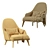 Jane Fabric Lounge Armchair 3D model small image 5