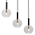 Spiral Glass Pendant Light 3D model small image 1