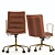 Alvord Dudley Leather Task Chair 3D model small image 2