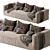 Gogan Extra-Large Sofa: Sleek Design, Stunning Comfort 3D model small image 2