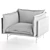 Elegant Bovino Armchair: 3D Model 3D model small image 5