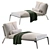 Modern Flexform Happy Chaise Lounge 3D model small image 1