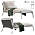 Modern Flexform Happy Chaise Lounge 3D model small image 5