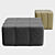 Versatile Square Pouf 40x40x40cm 3D model small image 1