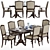 Elegant Dining Set: Wayfair Rheems Collection 3D model small image 1