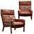 Elegant Nordic Design Easy Chair 3D model small image 1