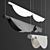 Sleek LED Linear Suspension Light 3D model small image 1