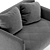 Stylish Cardiff Dark Grey Sofa 3D model small image 4