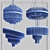 Luxury Glass Suspension Collection 3D model small image 3