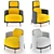 Elegant Minotti Armchairs 3D model small image 4