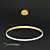 1. Title: ULIGHT Gold Halo Pendant Lamp (1 Ring) [42 characters]
2. Title: Stylish Gold Halo Pendant 3D model small image 2