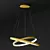 Modern Gold Halo Pendant Lamp - ULIGHT 3D model small image 1