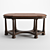 Elegant D-End Table: Stylish and Functional 3D model small image 1