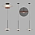 Sleek Flat Hanging Lamp 3D model small image 1