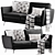 Modern Osaka 4-Seater Sofa 3D model small image 3