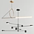 Sputnik Trait Chandelier - Modern Elegance 3D model small image 2