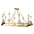 Elegant French Rectangular Chandelier 3D model small image 1