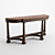Modern Half Moon D-End Table 3D model small image 1