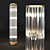 Gold Metal Glass Floor Lamp 3D model small image 1