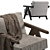 Elegant Montmartre Leather Chair 3D model small image 2