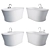 Elegant Monceau Freestanding Bathtub 3D model small image 3