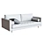 Sleek 3-Seater Straight Sofa 3D model small image 3