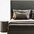 Minimalist Meridiani Bardo Due Bed 3D model small image 3