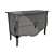 Sleek Trio Chest of Drawers 3D model small image 3