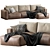 Luxury Leather Elise Stretch Sofa 3D model small image 1